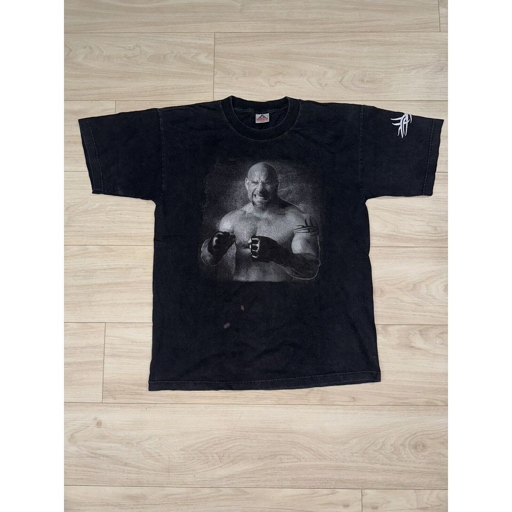 Vintage 90s Wrestling Tee Bill Goldberg Who's Next WCW‎ WWF WWE T-Shirt Black L